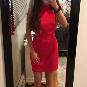 Red Cut Out Mini Dress